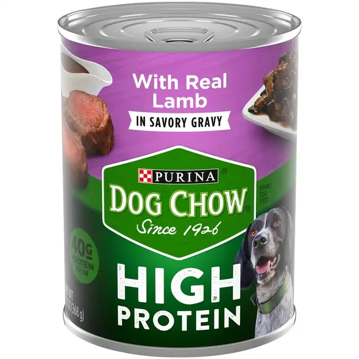 Dog Chow Purina Dog Chow High Protein Gravy Wet Dog Food, High Protein With Lamb – 13 oz. Can