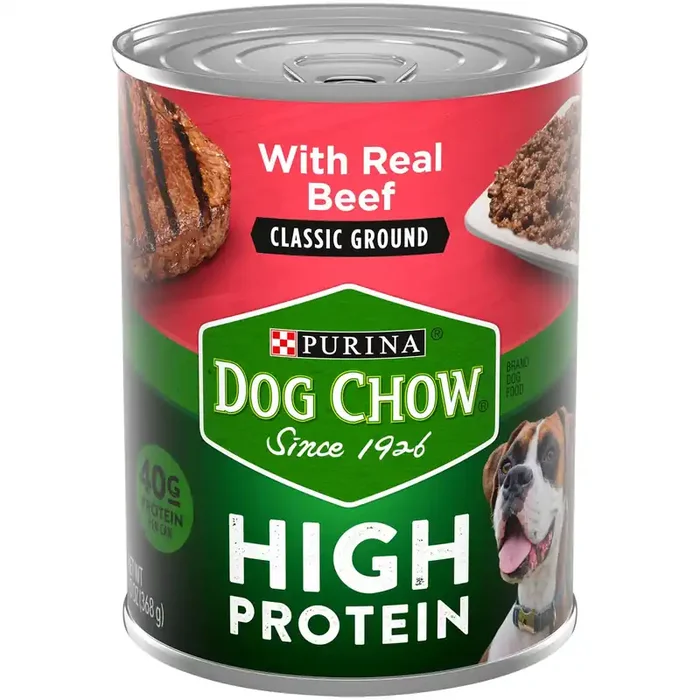 Dog Chow Purina Dog Chow High Protein Pate Wet Dog Food, High Protein With Real Beef