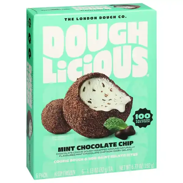 Doughlicious Gelato Bites, Mint Chocolate Chip, 6-1.13 Oz Ea.
