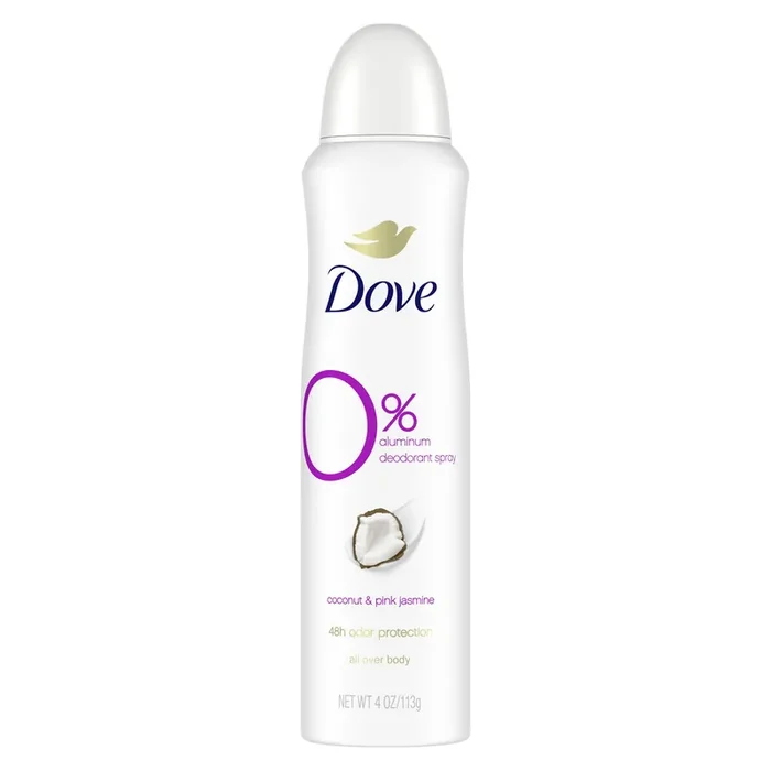 Dove 0% Aluminum Deodorant Spray Coconut & Pink Jasmine, 4 oz1 Count