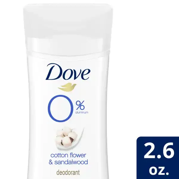 Dove 0% Aluminum Deodorant Stick Cotton Flower & Sandalwood