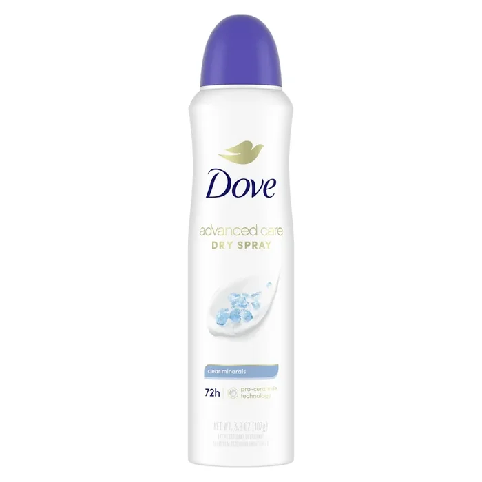 Dove Advanced Care Antiperspirant Deodorant Spray Clear Minerals, 3.8 oz