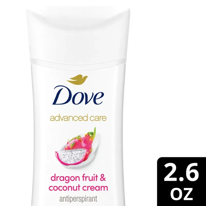 Dove Advanced Care Antiperspirant Deodorant Stick repair after shaving Dragon Fruit & Coconut Cream 72 hour sweat and odor protection, 2.6 oz