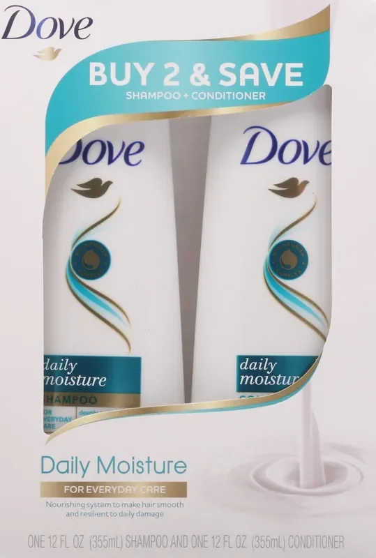 Dove Beauty Daily Moisture Shampoo & Conditioner Set – 12 fl oz/ 2ct