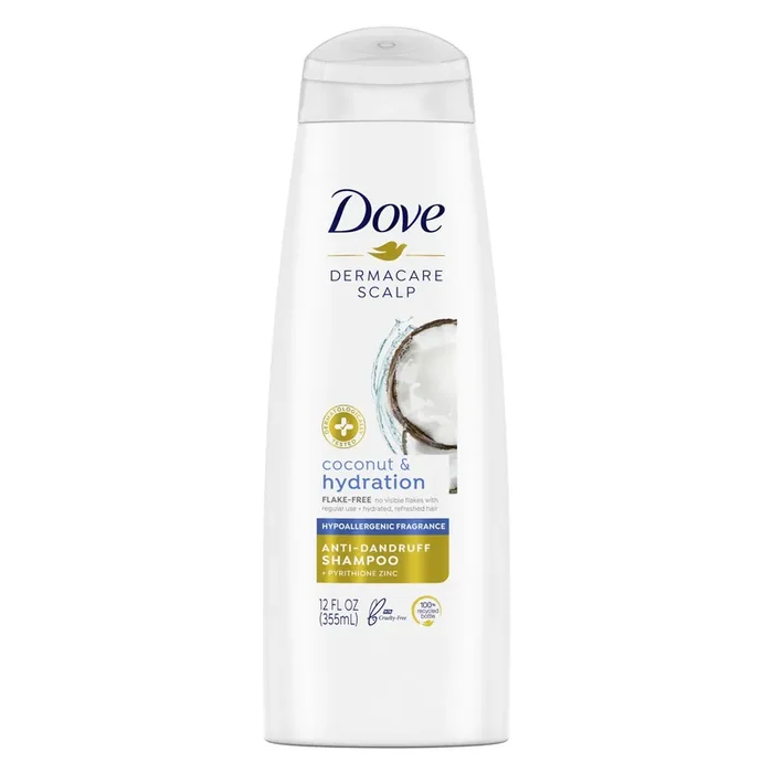 Dove DermaCare Scalp Anti-Dandruff Shampoo Coconut & Hydration, 12 oz