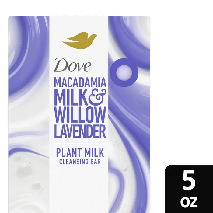 Dove Plant Milk Cleansing Bar Soap Macadamia Milk & Willow Lavender