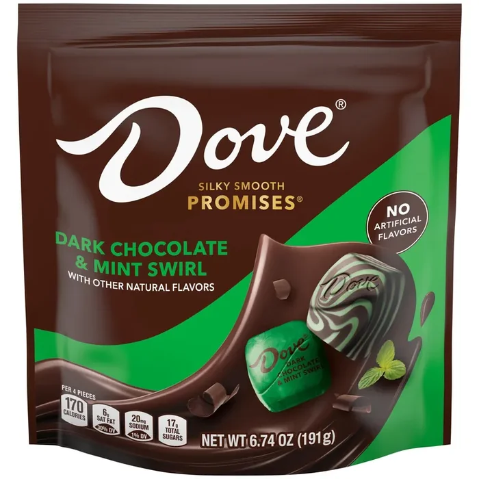 Dove Promises Dark Chocolate & Mint Swirl Candy