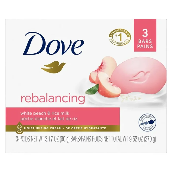 Dove Rebalancing Soap Bar – White Peach & Rice Milk