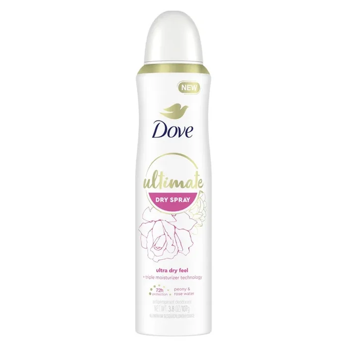 Dove Ultimate Dry Spray Antiperspirant Peony & Rose Water