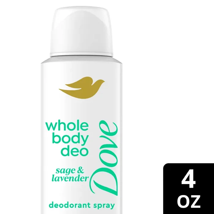 Dove Whole Body Deodorant Cooling Spray Sage & Lavender Aluminum Free 4oz
