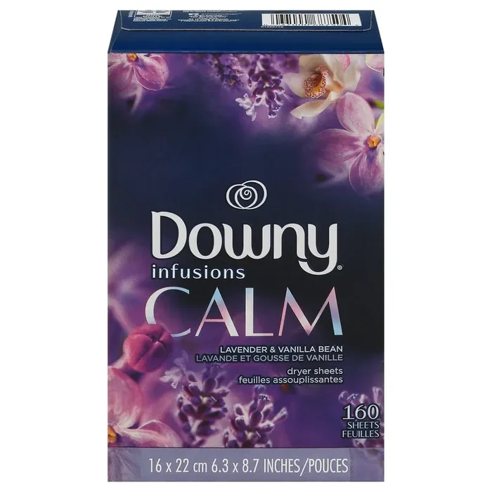 Downy Infusions Calm Lavender & Vanilla Bean Dryer Sheets 160 ea