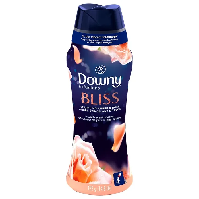 Downy Infusions In-Wash Scent Booster Beads, Bliss, Sparkling Amber & Rose, 14.8 oz