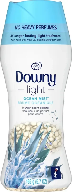 Downy Light Laundry Scent Booster Beads for Washer, Ocean Mist, 5.7 oz, with No Heavy Perfumes