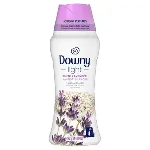 Downy Light Laundry Scent Booster Beads For Washer, White Lavender, 14.8 Oz, With No Heavy Perfumes