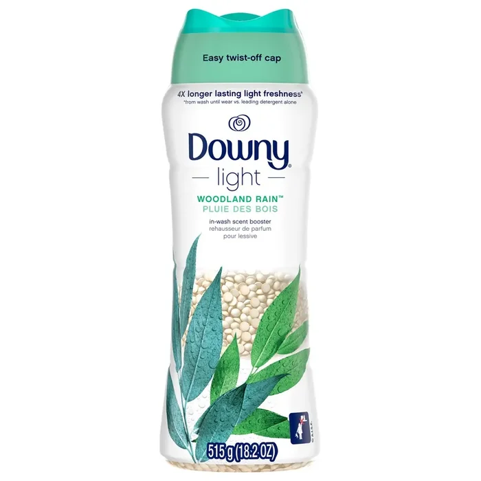 Downy Light Laundry Scent Booster Beads for Washer, Woodland Rain, 18.2 oz, with No Heavy Perfumes