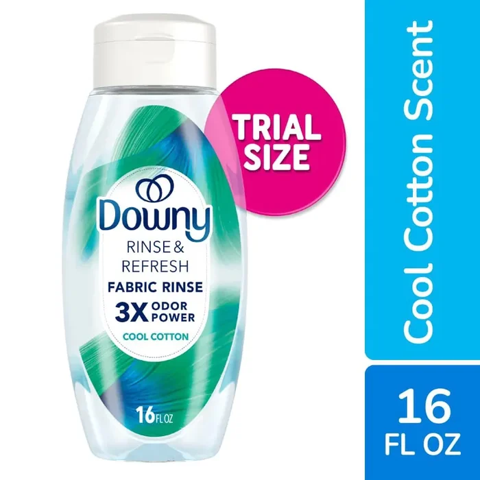 Downy Rinse & Refresh Laundry Odor Remover and Fabric Softener, Cool Cotton, 16 fl oz