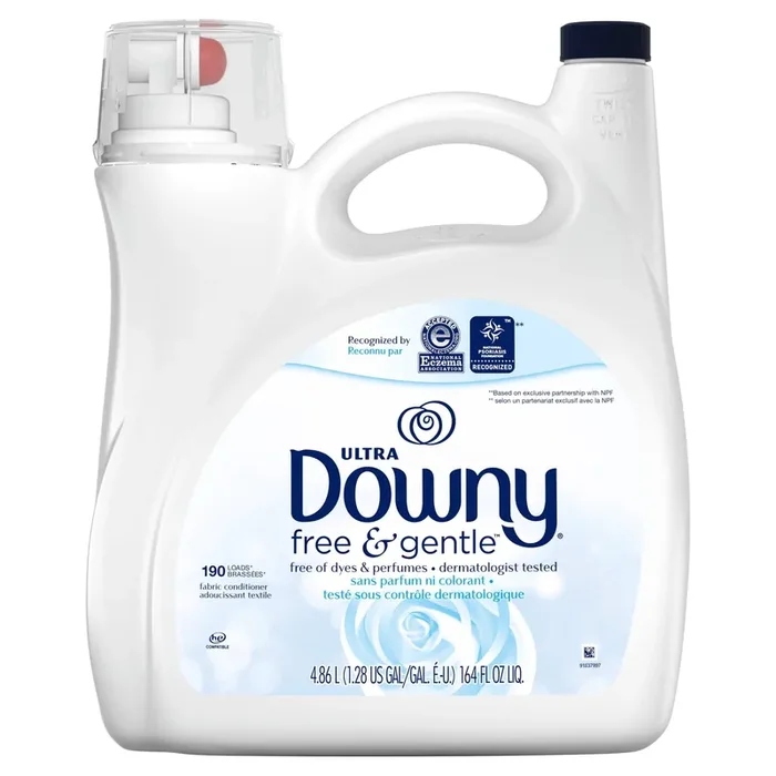 Downy Ultra Free & Gentle Liquid Fabric Conditioner – Unscented – 140 fl oz