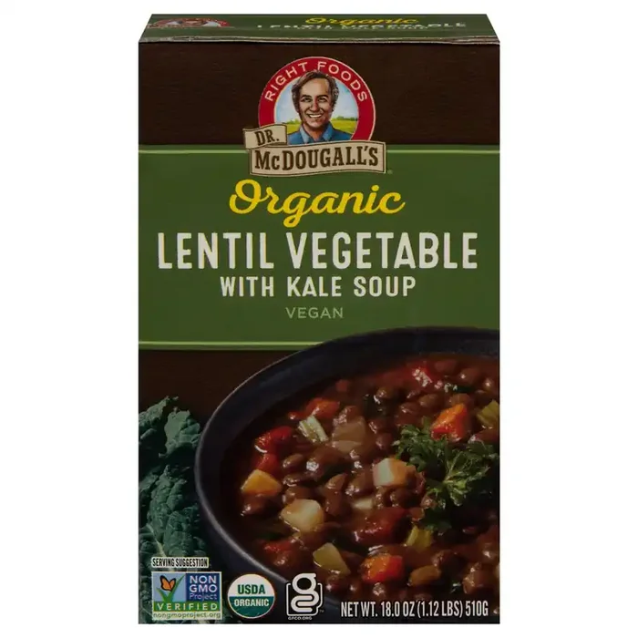 Dr. McDougall‘s Organic Lentil Vegetable with Kale Soup 18.0 oz