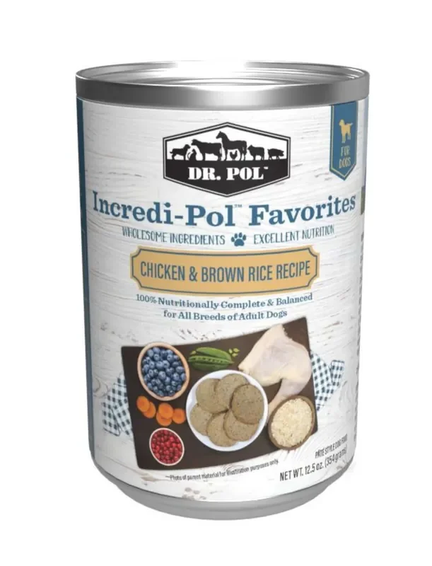 Dr. Pol Incredi-Pol Chicken & Brown Rice Wet Dog Food 12.5 oz
