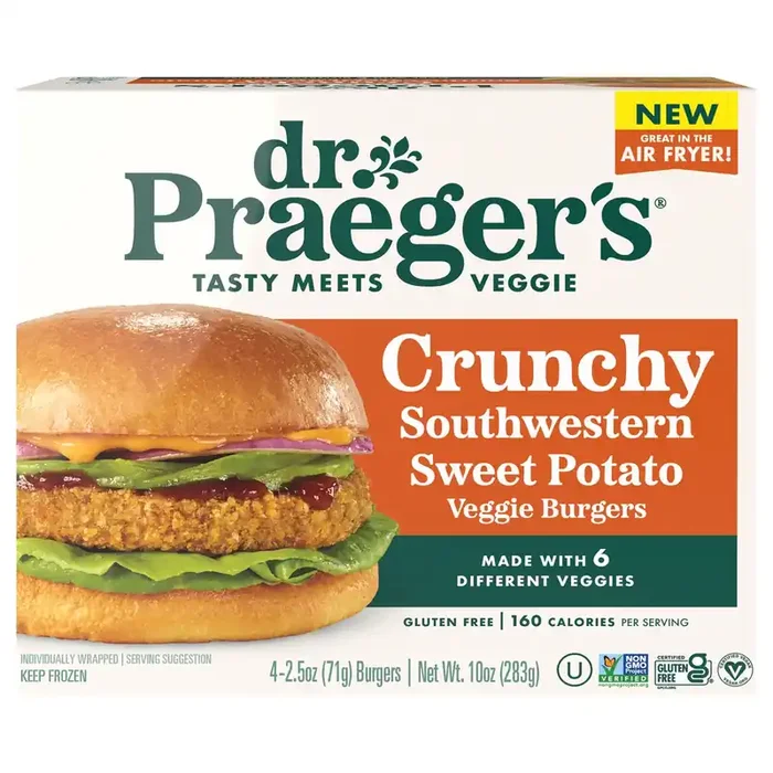 Dr. Praeger‘s Crunchy Southwestern Sweet Potato Veggie Burger