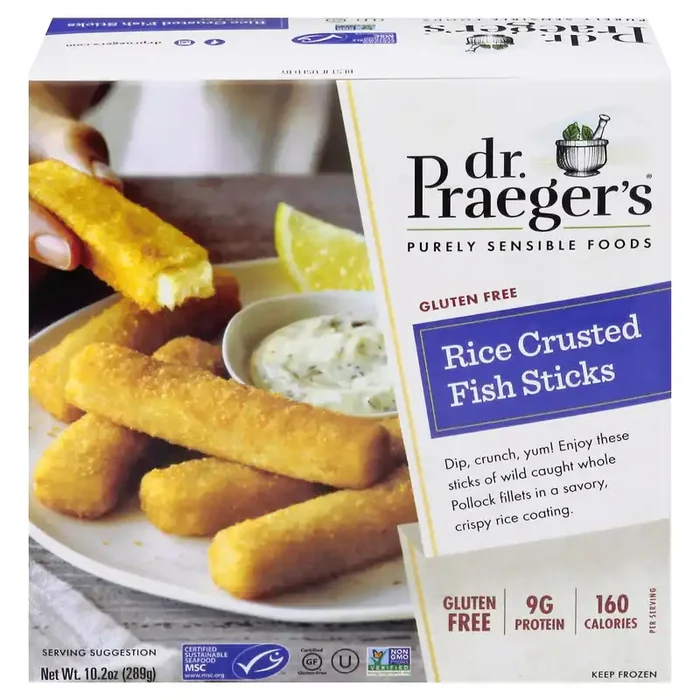 Dr. Praeger‘s Purely Sensible Foods Rice Crusted Fish Sticks
