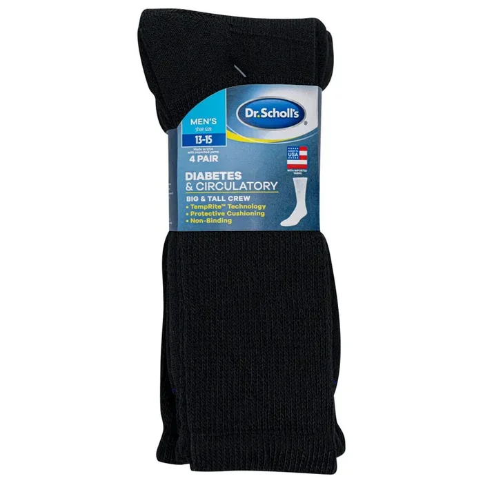 Dr. Scholl‘s Diabetic & Circulatory Big & Tall Crew Socks
