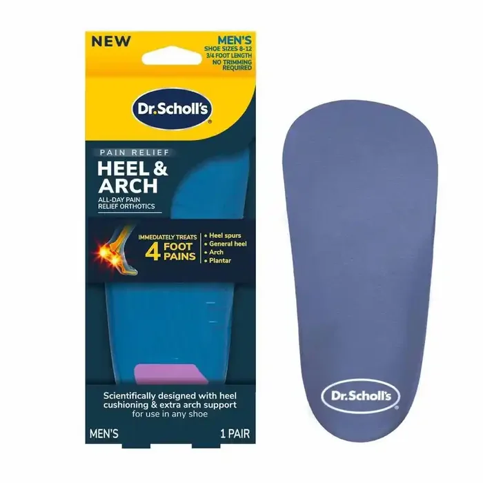 Dr. Scholl‘s Pain Relief Orthotics Shoe Insert for Heel Pain for Men – 1 Pair – Size 8-12