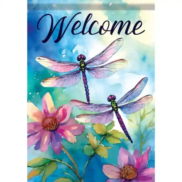 DRAGONFLY SPLASH GARDEN FLAG