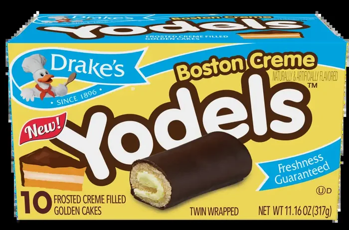 Drake‘s Cakes, Drake‘s Family Pack Boston Cream YODELS cakes