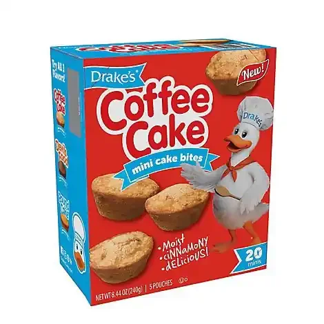 Drake‘s Mini Cake Bites Coffee Cake Carton 8.44 Oz – 8.44 OZ