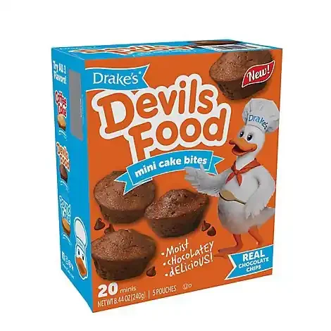 Drake‘s Mini Cake Bites Devils Food Carton 8.44 Oz – 8.44 OZ