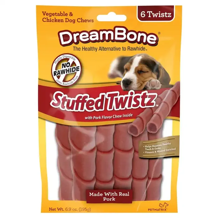 DreamBone Stuffed Twistz Vegetable & Chicken Chews – 6 CT