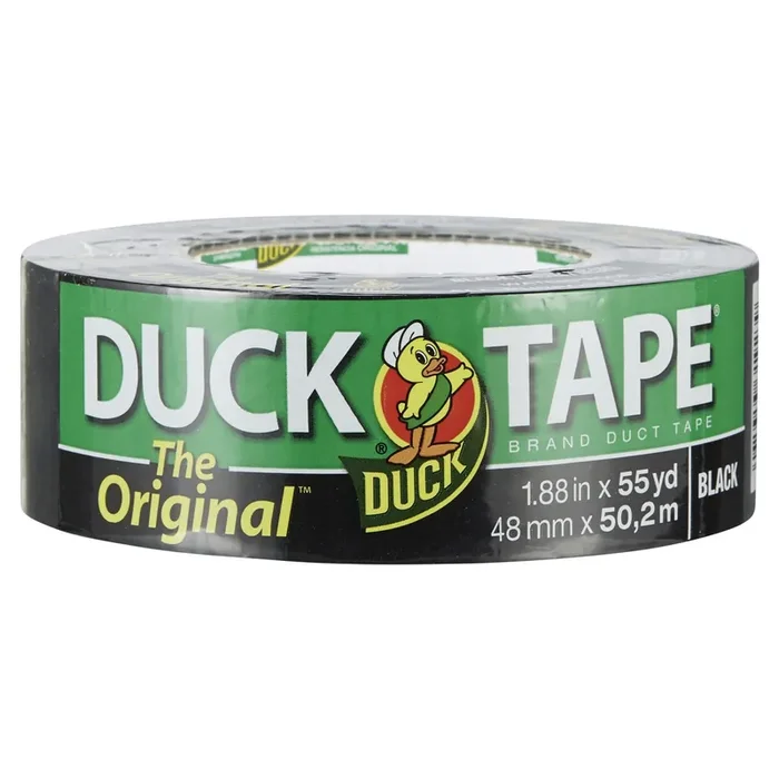 Duck Brand The Original Strength Duck Tape Brand Duct Tape- Black, 1.88 in. x 55 yd.