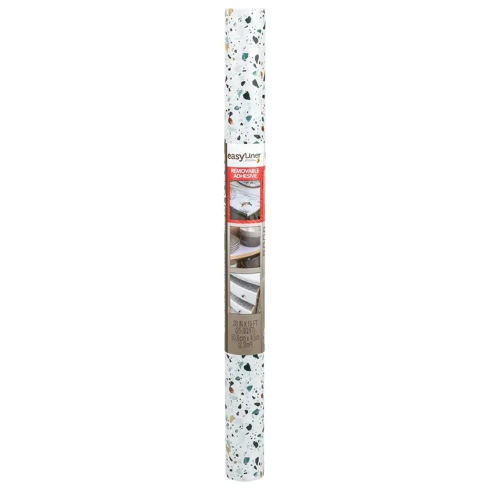 Duck EasyLiner Removable Adhesive 20-in x 15-ft Terrazzo Shelf liner