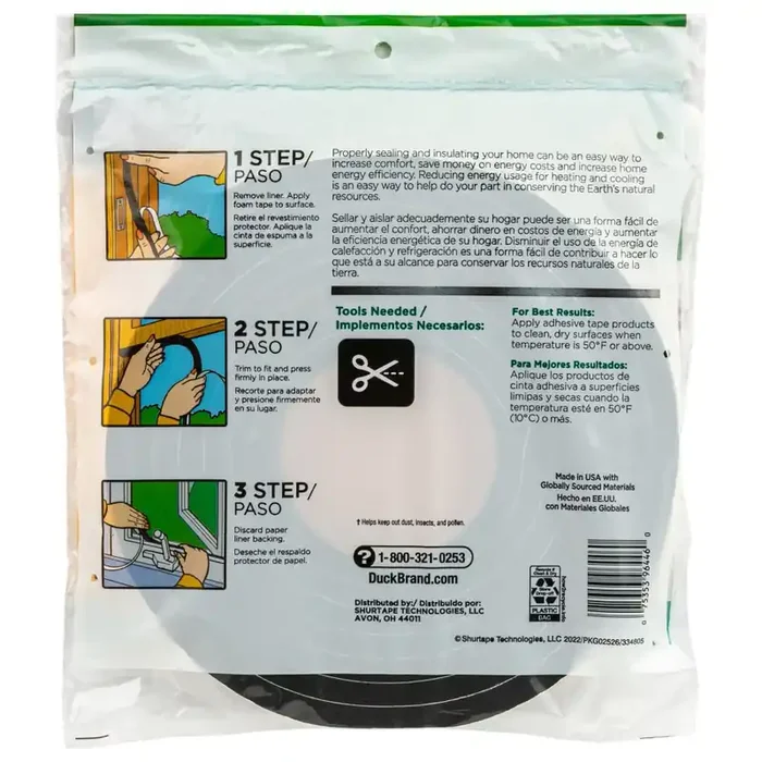 Duck Large Gap Foam Weatherstrip Seal