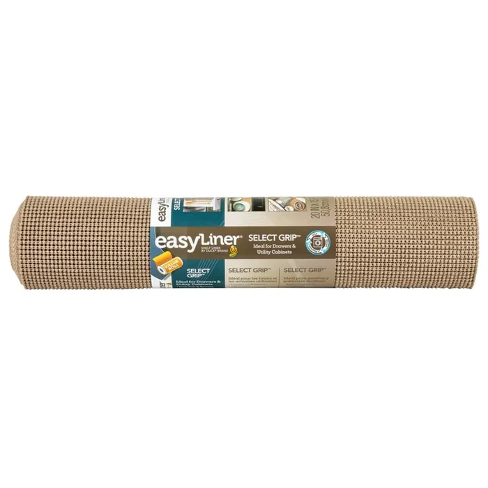 Duck Select Grip EasyLiner 20-in x 15-ft Taupe Shelf liner