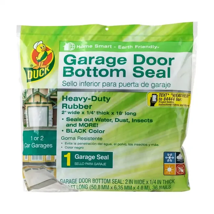 Duck Wood Garage Door Bottom Seal – Black