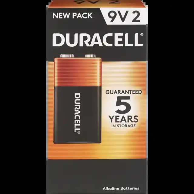 Duracell Coppertop Power Boost 9V Alkaline Batteries, 2 Ct