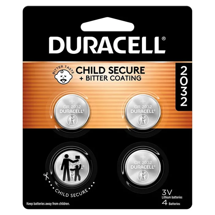 Duracell Lithium CR2032 Coin Batteries 4 -Pack