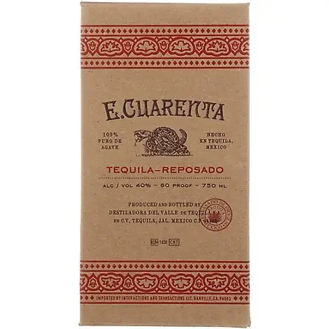 E Cuarenta Tequila Reposado 80 Proof – 750 Ml