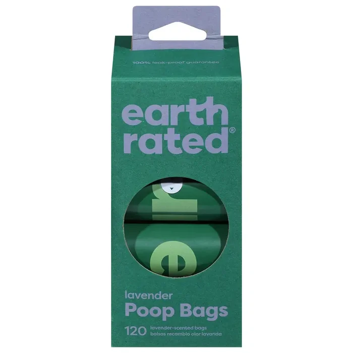 Earth Rated Lavender Poop Bags 8 – 15 Bag Rolls
