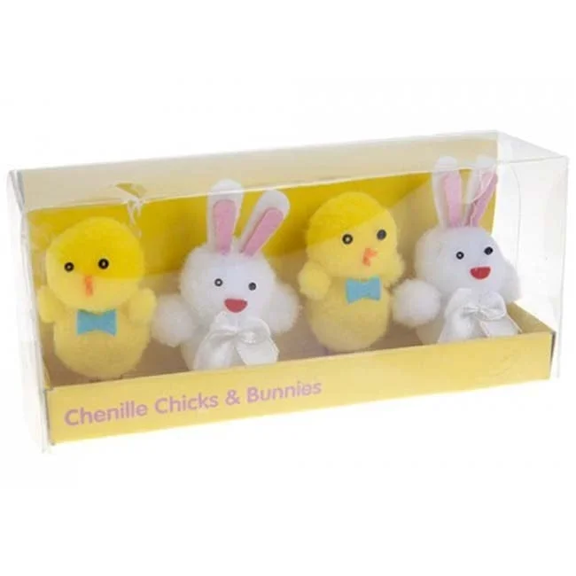 Easter Chicks and Rabbits 4 Piece