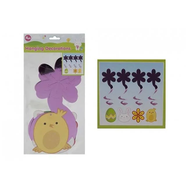 Easter Decorations Hanging Swirl 4 Piece