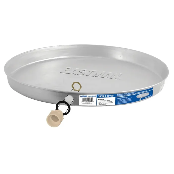 EASTMAN 24-in ID Aluminum Water Heater Drain pan with CPVC Fitting
