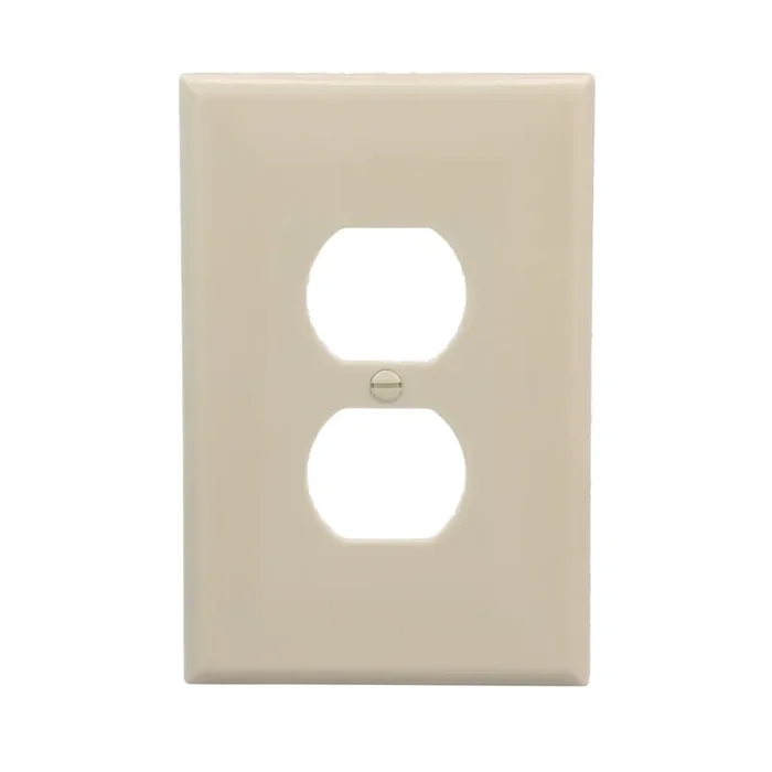 Eaton 1 -Gang Jumbo Size Ivory Thermoplastic Indoor Duplex Wall Plate