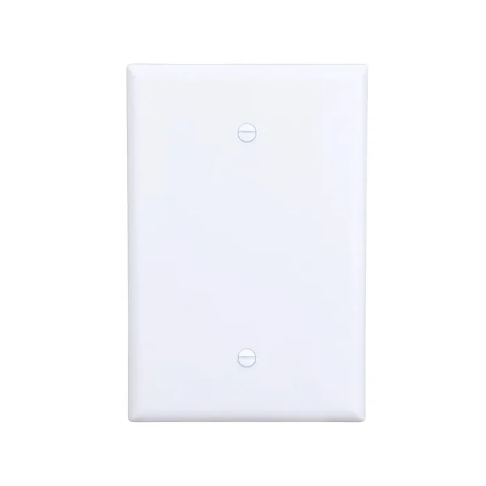 Eaton 1 -Gang Jumbo Size White Thermoplastic Indoor Blank Wall Plate