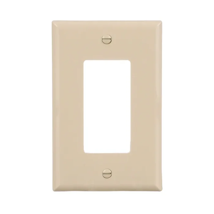 Eaton 1 -Gang Midsize Size Ivory Polycarbonate Indoor Decorator Wall Plate