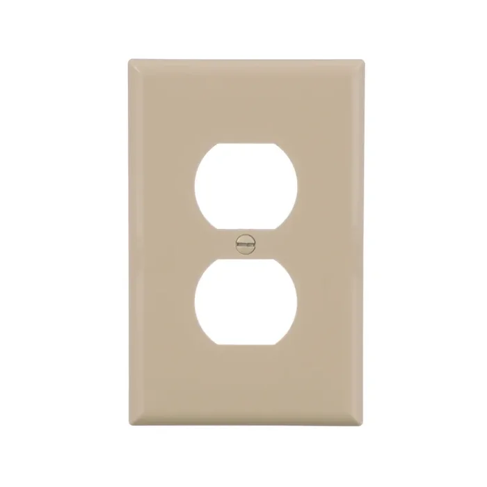 Eaton 1 -Gang Midsize Size Ivory Polycarbonate Indoor Duplex Wall Plate 10 -Pack