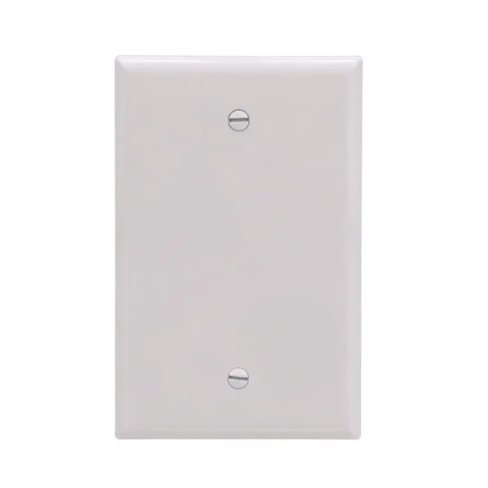 Eaton 1 -Gang Midsize Size White Polycarbonate Indoor Blank Wall Plate