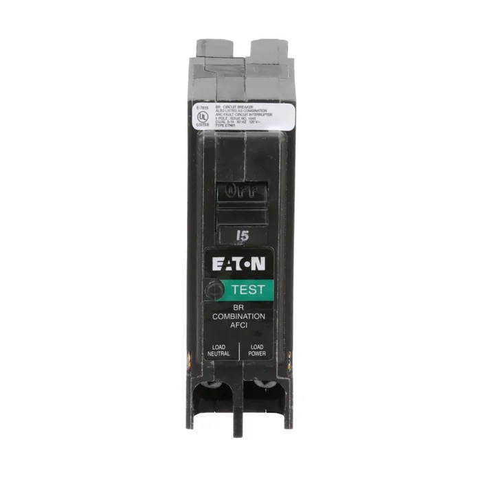 Eaton 15-amp 1 -Pole Combination arc fault Plug-On Neutral Circuit Breaker